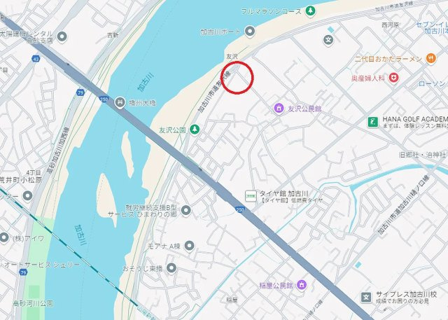 加古川市加古川町友沢　　中古戸建の地図