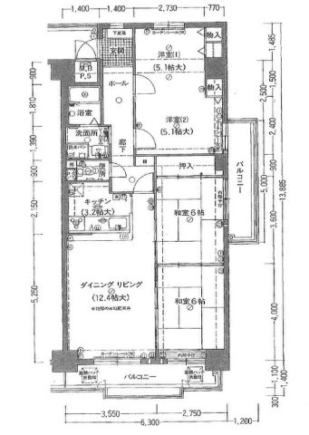 万葉ハイツ東加古川　　山陽電鉄「別府駅」徒歩18分の間取り