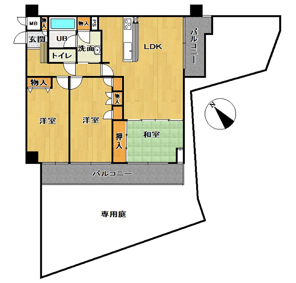 ライオンズマンション東加古川　　JR「東加古川駅」徒歩14分の間取り