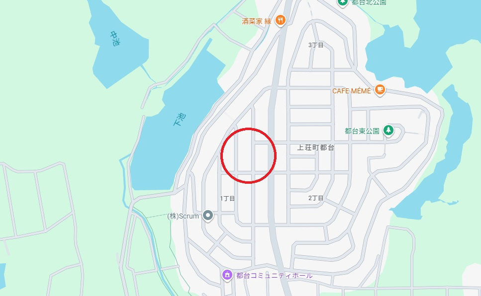 加古川市上荘町都台１丁目　　中古戸建の地図