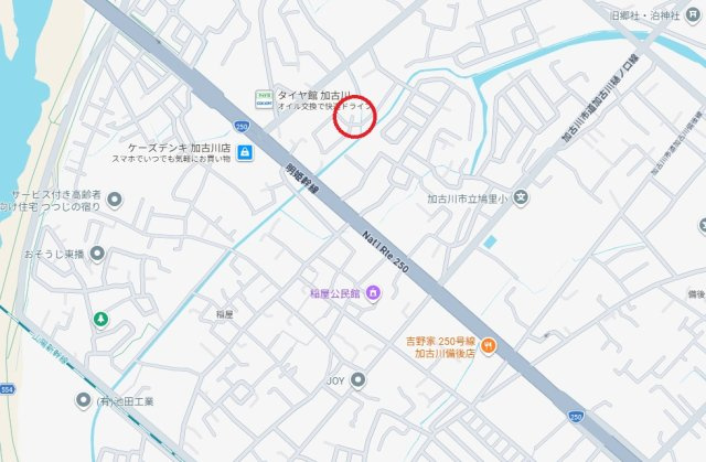 加古川市加古川町稲屋　　売土地の地図
