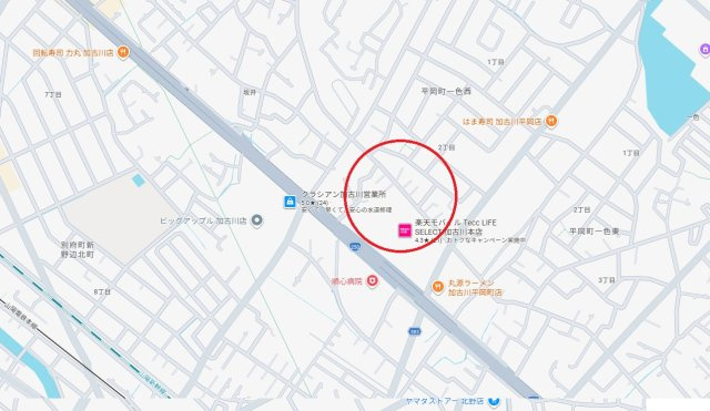 加古川市平岡町一色　　山陽電鉄「別府駅」徒歩13分の地図