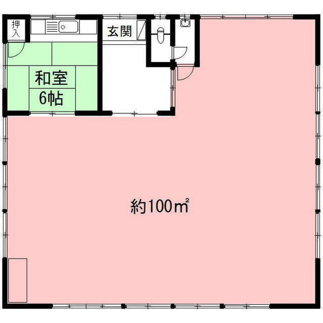 揖斐郡揖斐川町福島の工場の間取り