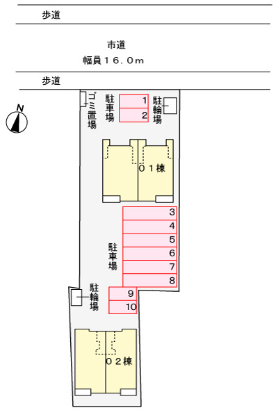 モンテローザⅠの区画図