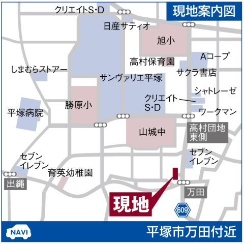 ヴァンハウス湘南平塚の地図