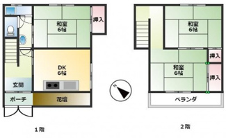 【間取り】 | 高石市高師浜3丁目戸建