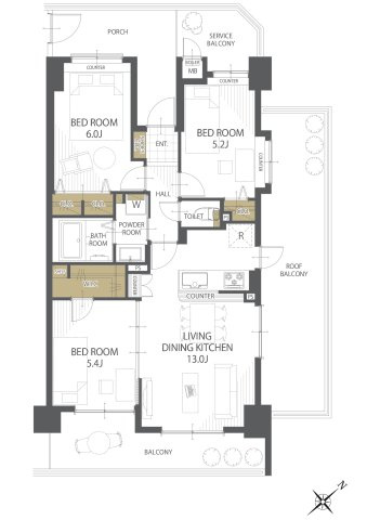 【間取り】アーベイン朝霞エルディア 