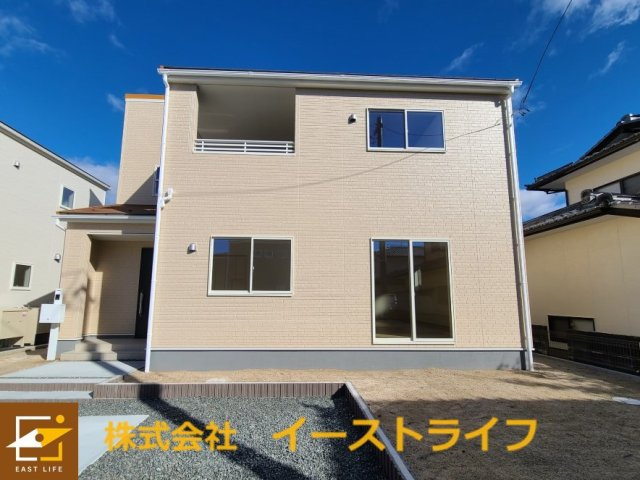 【新築戸建】　いわき市錦町江栗1丁目第1の外観|2号棟外観写真　完成しました！いつでもご案内いたします！（担当：梶田）