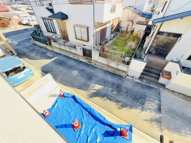 松戸市六実６丁目新築戸建【六実小学校：8分】の展望|バルコニーより道路側眺望