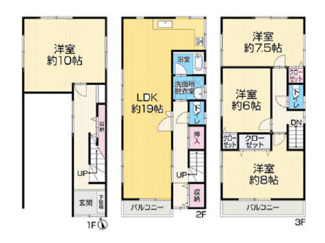 【間取り】 | 尼崎市金楽寺町２丁目中古戸建　シャッター付き車庫有り | ファミリー様におすすめの４LDKの間取りです♪シャッター付き車庫有り！！