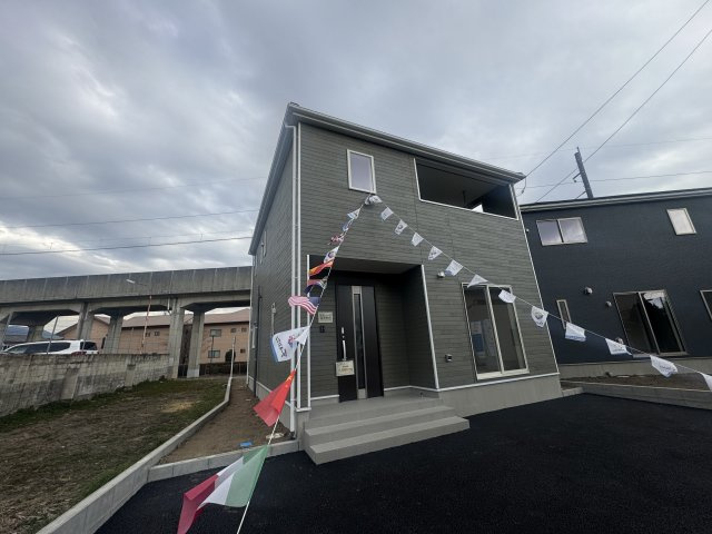 新築　桐生市仲町第1　クレイドルガーデン　１号棟の外観|現地写真　完成しました！物件のご内覧等、お気軽にお問合せください♪
