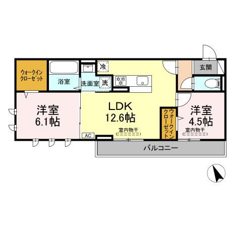 セジュールST　A棟の間取り