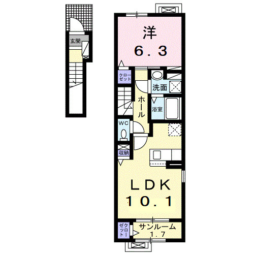 マ二フィック北半田Ⅱの間取り