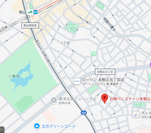日神パレステージ本駒込の地図