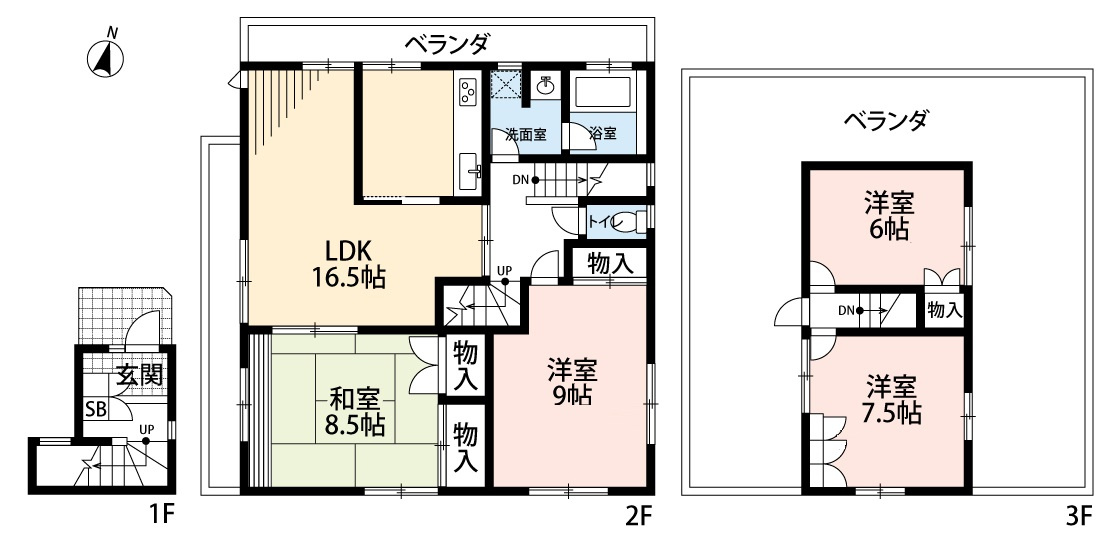 西ヶ原4丁目戸建の間取り