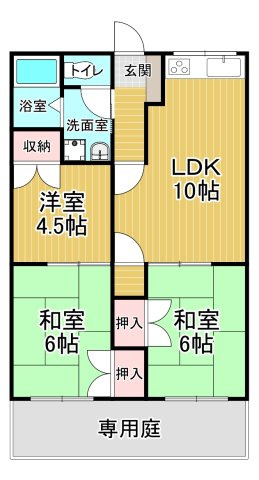 スカイハイツ川瀬の間取り