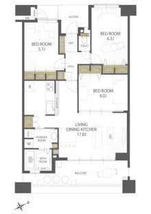 【間取り】Ｆステージ上荒田 