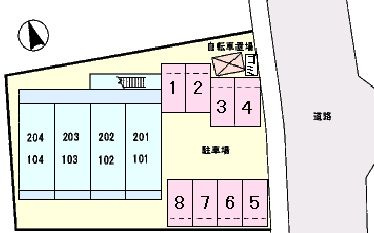 グラース・アンジュの駐車場