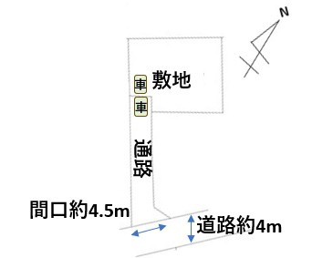 中央区鳥屋野一丁目　中古戸建の外観|車は縦列駐車となります