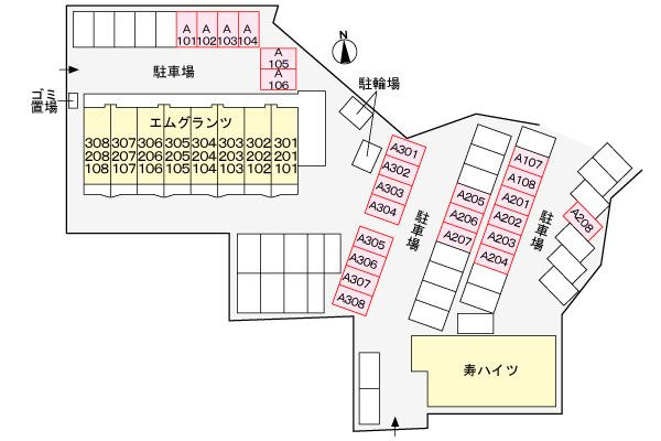 エム　グランツの駐車場