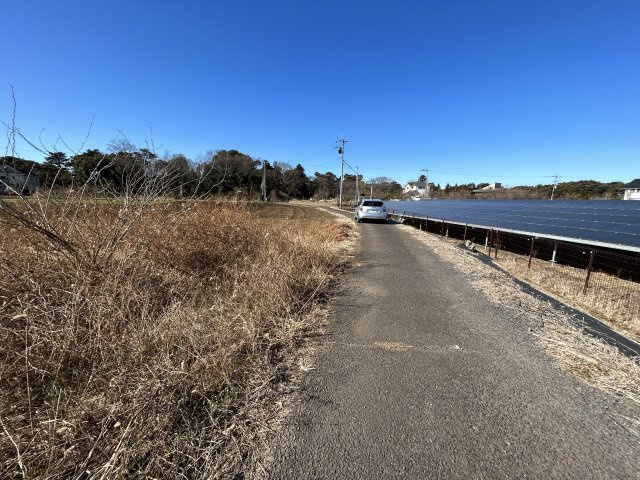 土浦市小山田　土地600坪の前面道路含む現地写真|現地土地写真