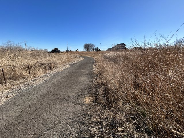 土浦市小山田　土地600坪の前面道路含む現地写真|現地土地写真