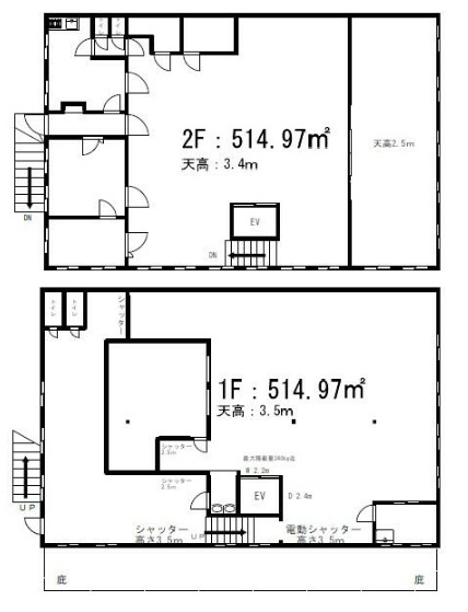 所沢市糀谷の倉庫の間取り
