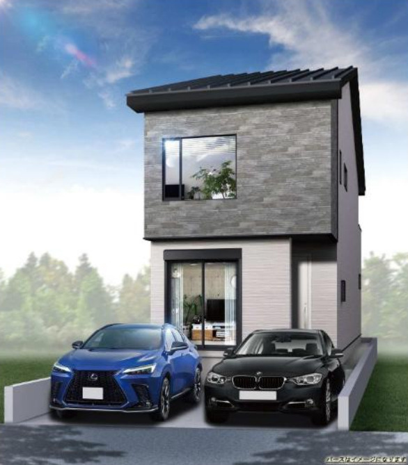 紫竹西栗栖町新築戸建の外観パース