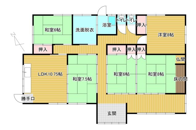 串間市寺里1丁目中古住宅の間取り