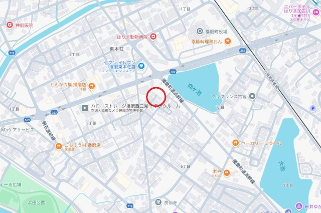 加古郡播磨町古宮6丁目　　山陽電鉄「播磨町駅」徒歩7分の地図