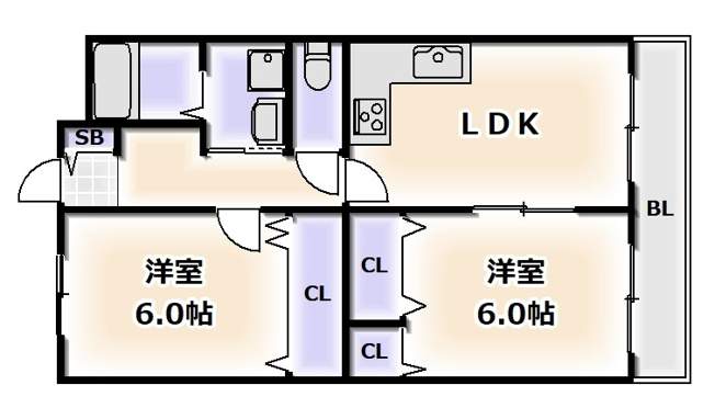 【間取り】 | パレーシャル難波
