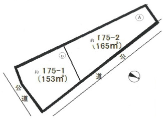 【土地図】 | 川越市牛子　建築条件なし売地　東武東上線『新河岸駅』徒歩18分　【牛子小学区】