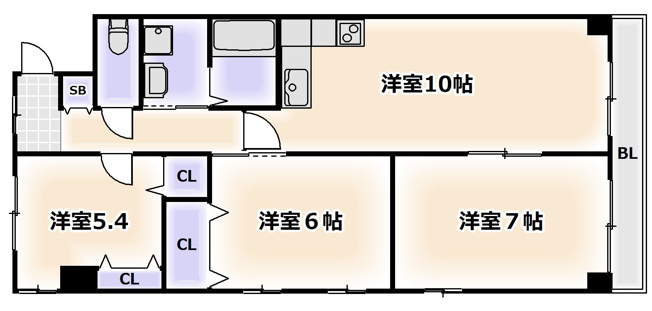 【間取り】 | パレーシャル難波
