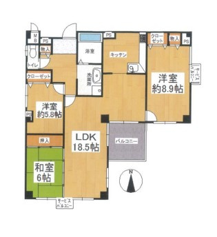 【間取り】 | コスタ・ミラにしきのはま5番館
