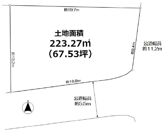 神戸市垂水区南多聞台２丁目　土地　の土地図