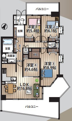 【間取り】 | リバティパーク枚方B棟