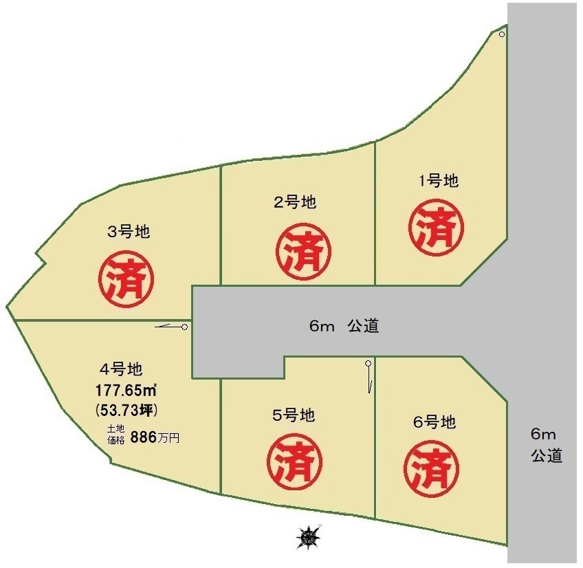 荒子ニュータウン2期の区画図