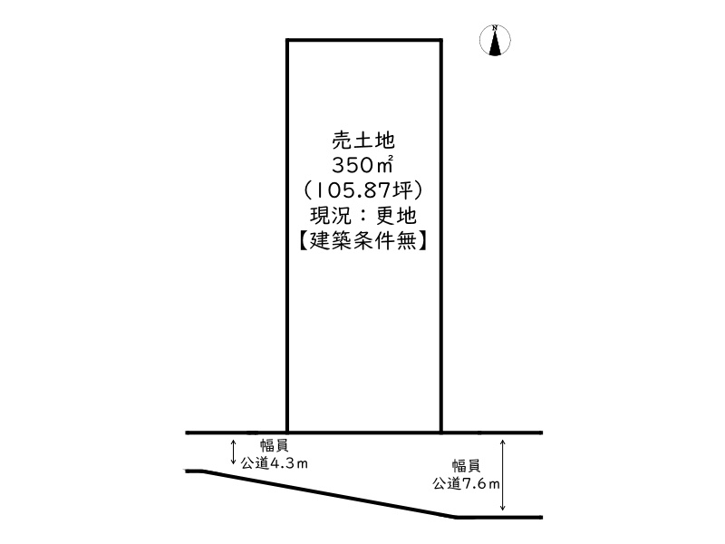 姫路市網干区浜田/売土地の区画図