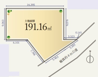 【土地図】 | 川越市東田町　建築条件なし売地　東武東上線『川越駅』徒歩7分　【中央小学区】