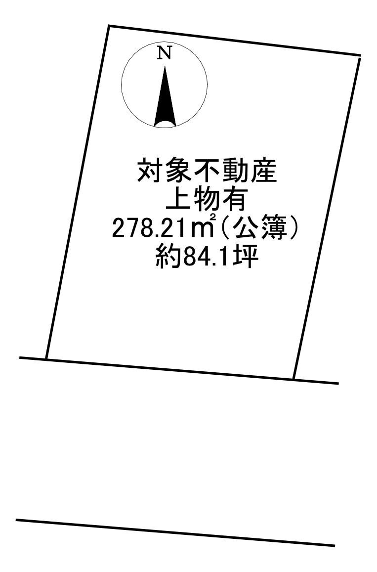 ‐三丁目不動産-　本庄市本庄1丁目　更地渡しの土地図