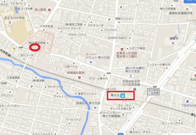 ＦＩＫＡ等々力の地図