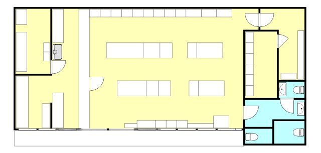 豊田市吉原町店舗の間取り