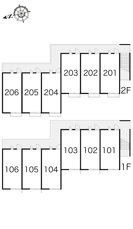 レオパレスサンフラワーの区画図