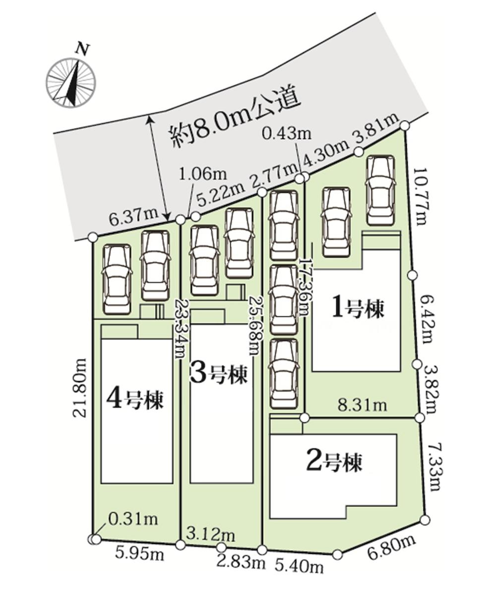 【横浜市保土ケ谷区上菅田町776-10全4棟新築戸建て】★仲介手数料無料★（上菅田笹の丘小学校・上菅田中学校）の区画図