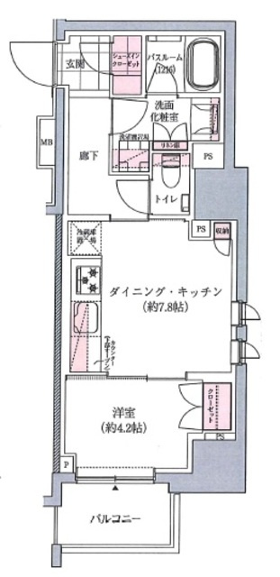 アトラス秋葉原アロマコートの間取り|★角部屋２面窓★