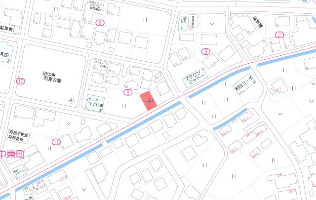 田中東町　住宅用地の地図