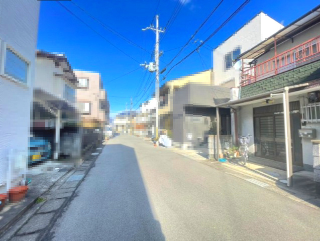 【成約済】長岡京市今里更ノ町の前面道路含む現地写真|前道：南西公道幅員約5.0m