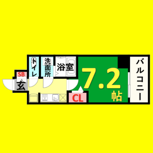 プレサンス久屋大通公園セラフィ　名古屋市賃貸 仲介手数料無料の間取り