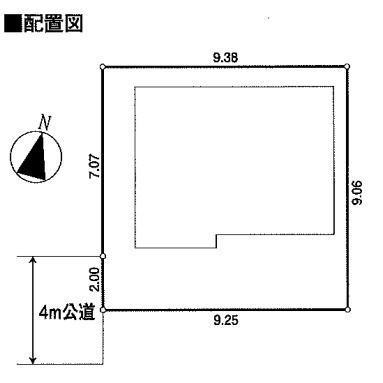 川越市今成1丁目　中古戸建の区画図