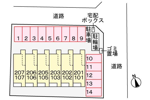 サピーⅦ　　刈谷市近郊の賃貸はクラスホームの区画図